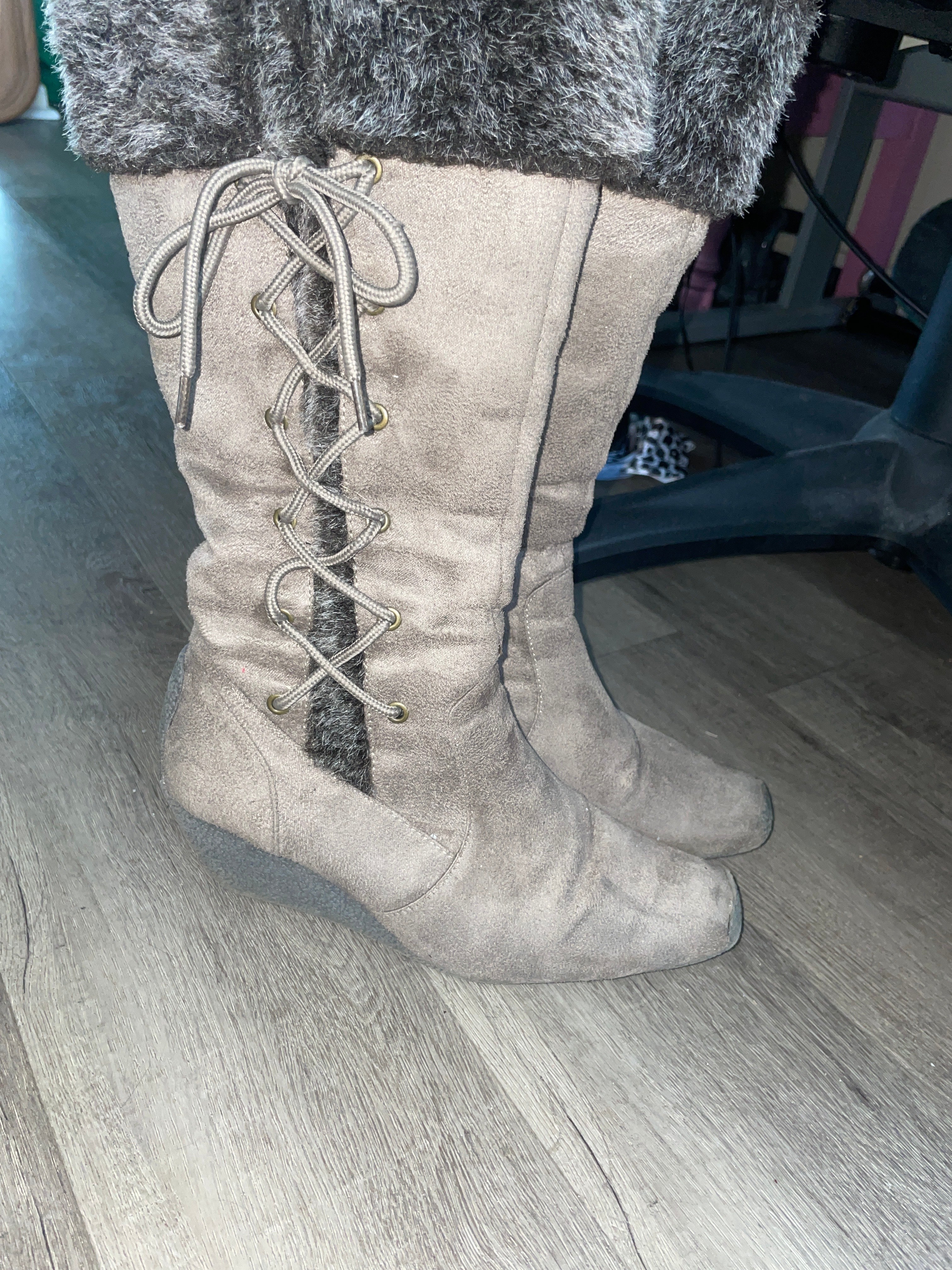 Brown Faux Suede boots