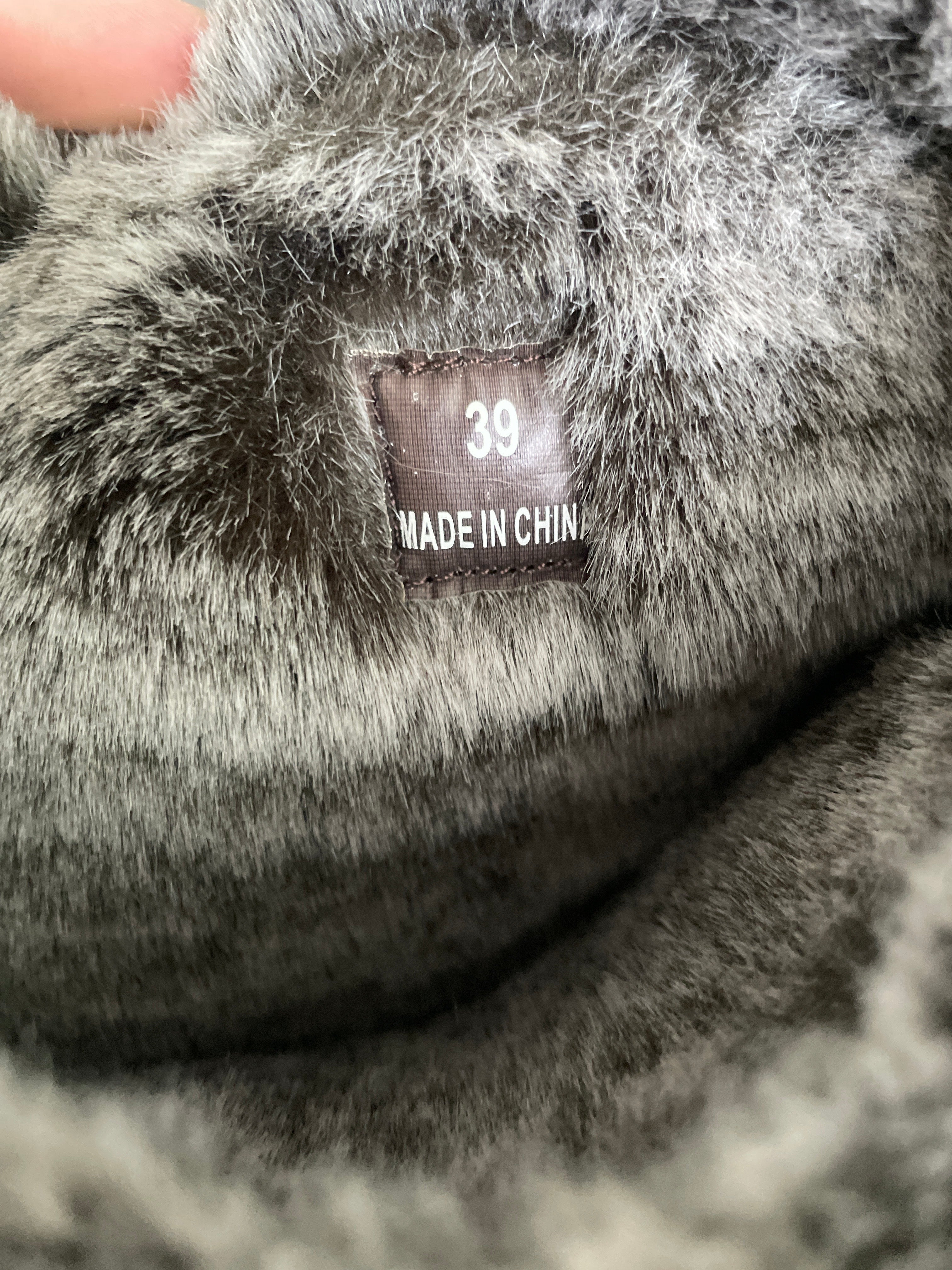 Vintage Brown Faux Leather Wedge Boots