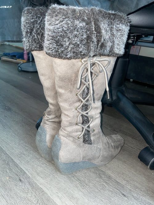 Brown Faux Suede boots